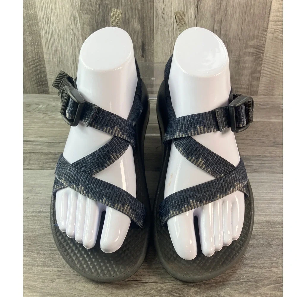 Chaco Kids Z1 Ecotread Blue Grey Geometric Sport Sandals Size 4 J180271